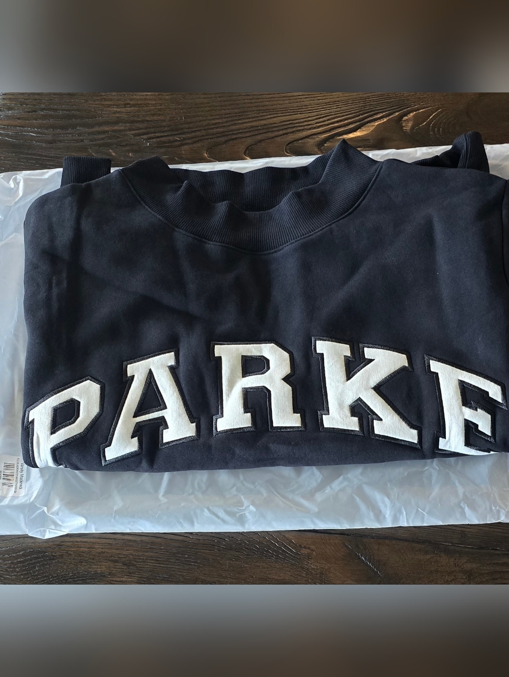 New Parke Black Mockneck S/M w/black Claw Clip - Picture 2 of 10